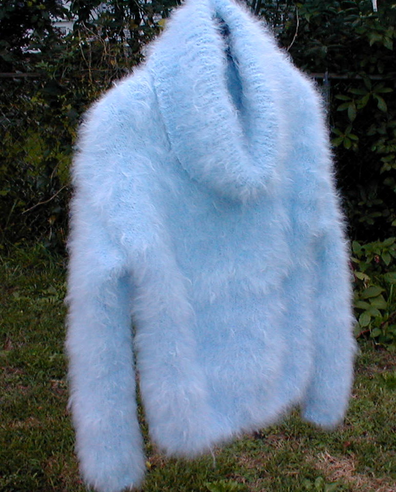 Light Blue Cowl Neck Sweater